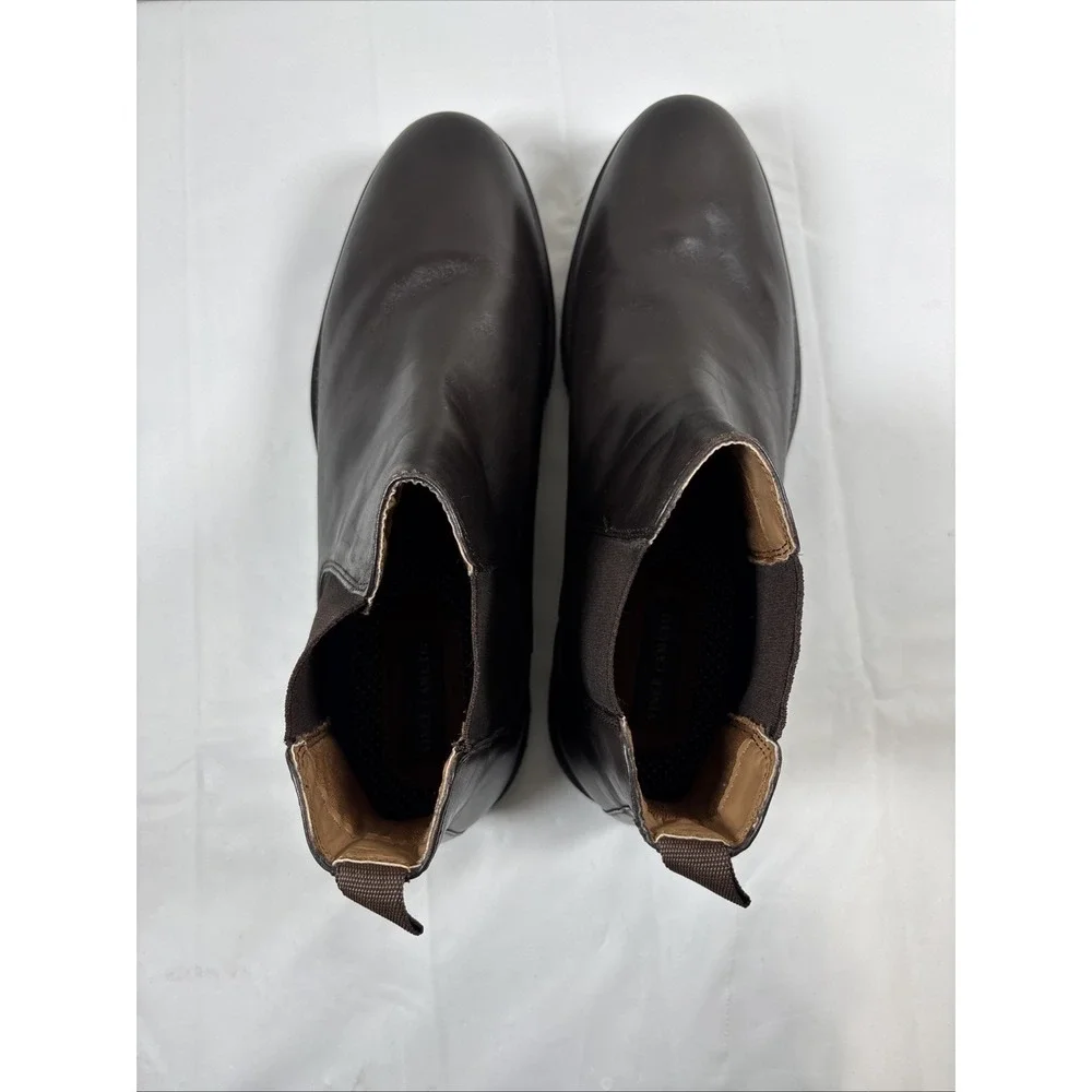 Vince Camuto Men 13 Zavara Lug Chelsea Boots Brown Leather Luxury Classic Office